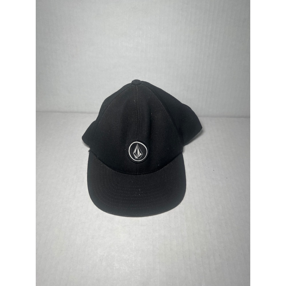 Volcom Stone Youth Snapback Hat‎ Black Embroidered Logo F5511561 Skate Surf Cap
